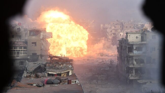 Штурм позиций боевиков террористической организации Исламское государство* в Дамаске. Архивное фото