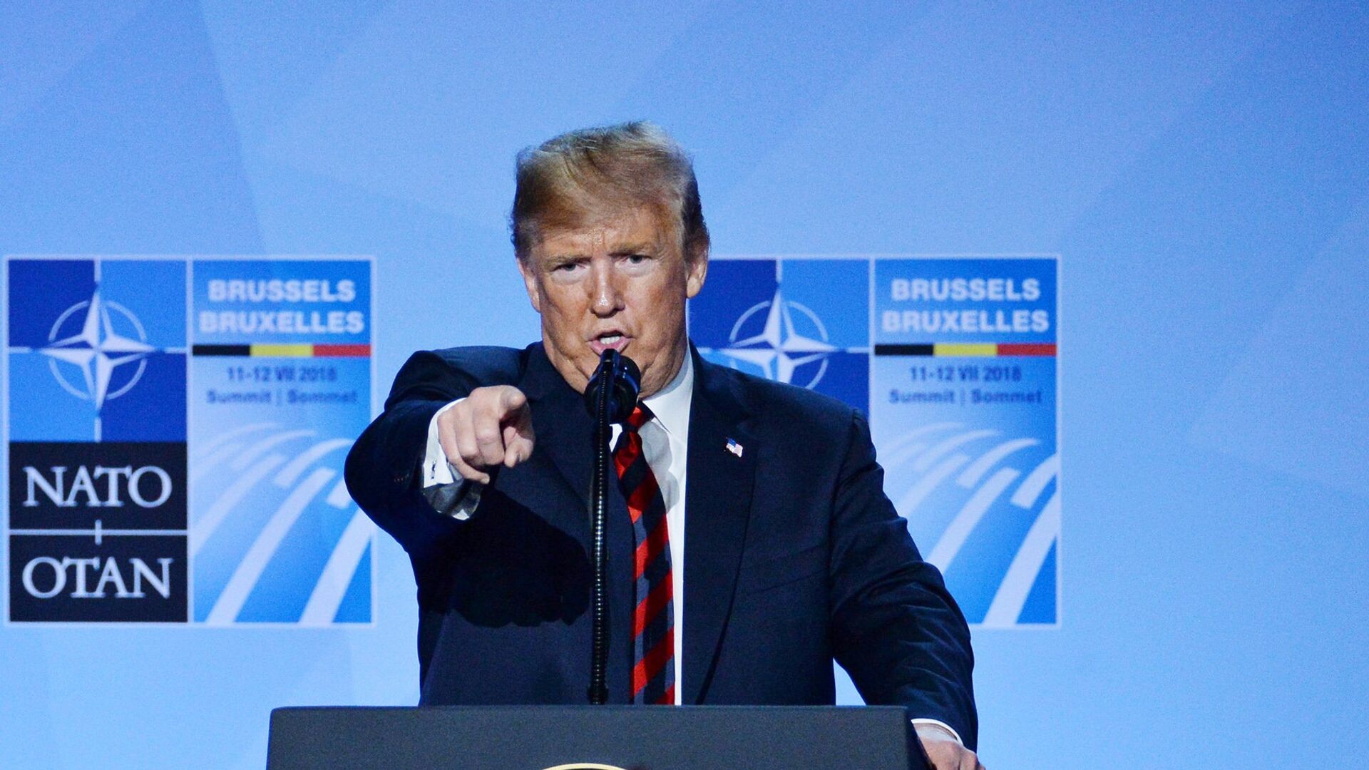 Президент США Дональд Трамп на саммите НАТО в Брюсселе - РИА Новости, 1920, 30.03.2026