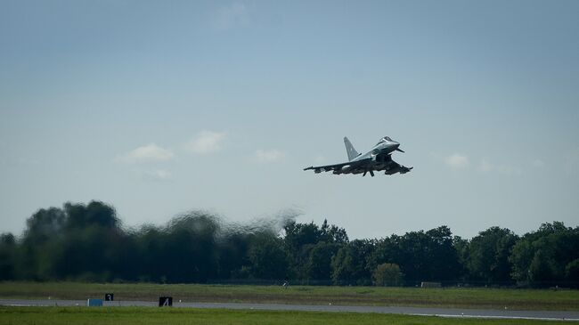 Истребитель Eurofighter на авиабазе Эмари в Эстонии