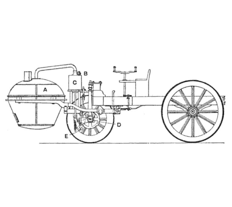 Чертёж Паровой телеги Кюньо