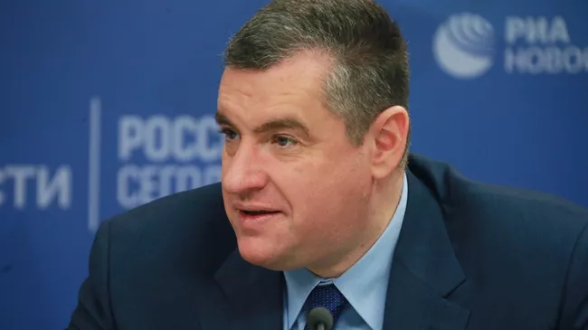 Председатель Комитета Госдумы РФ по международным делам Леонид Слуцкий во время пресс-конференции о планах работы в период осенней сессии. 14 сентября 2018