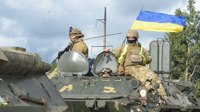 Военнослужащие вооруженных сил Украины во время учений Козацька воля – 2018