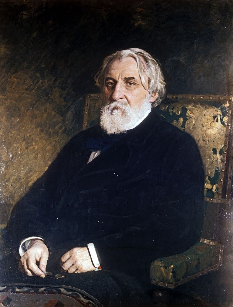 Репродукция картины Портрет Тургенева (1874) Художник Илья Репин