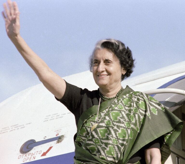 Индира Ганди во время официального дружественного визита в СССР в 1982 году