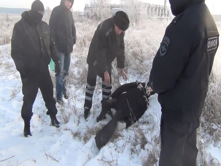 Попков на следственном эксперименте