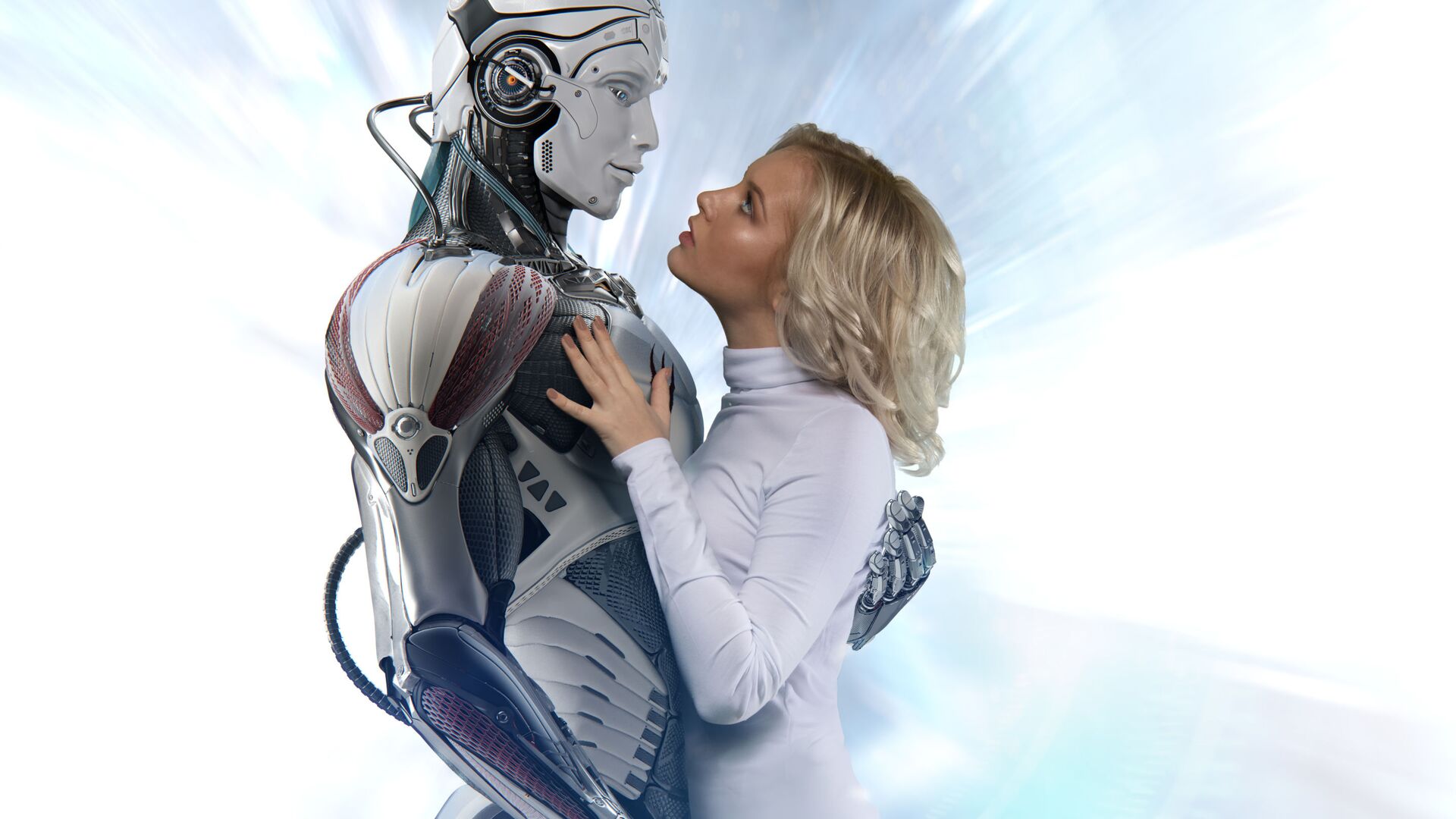 Человек и робот - РИА Новости, 1920, 14.11.2025