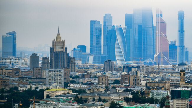 Небоскребы делового центра Москва-сити