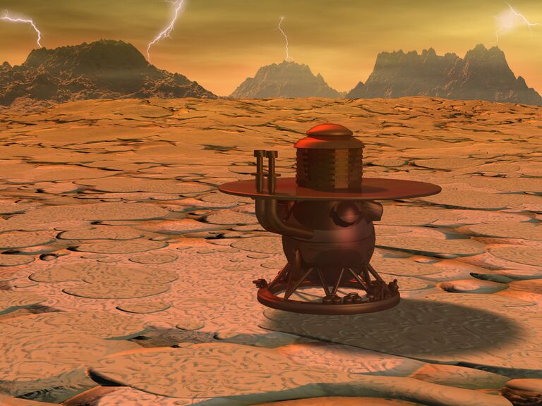 Посадочный модуль на поверхности Венеры