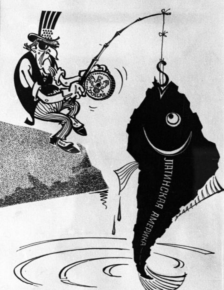 Карикатура советского художника В.Петренко О каком улове мечтает дядя Сэм на Второй международной выставке Сатира в борьбе за мир Карикатура советского художника В.Петренко О каком улове мечтает дядя Сэм на Второй международной выставке Сатира в борьбе за мир