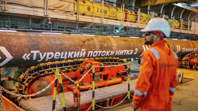 Завершение морской укладки газопровода Турецкий поток, 19 ноября 2018 года 