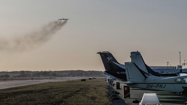 Американский самолет B-52 в воздушном пространстве Эстонии