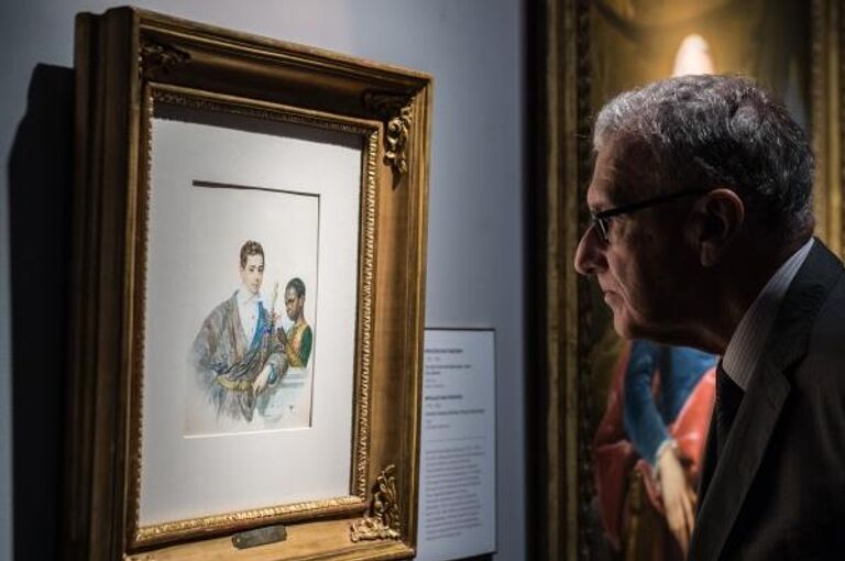 Портрет Анатолия Демидова, князя Сан-Донато на выставке шедевров из частных коллекций История в лицах в Москве