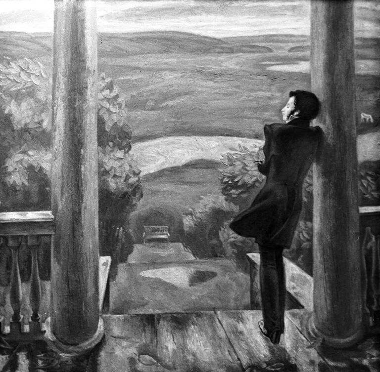Картина А.С. Пушкин. Художник Виктор Ефимович Попков (1932-1975). 1975 год Картина А.С. Пушкин. Художник Виктор Ефимович Попков (1932-1975). 1975 год