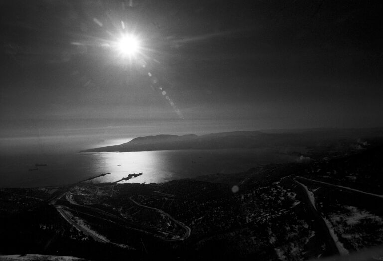 Вид на Малую Землю - один из плацдармов Великой Отечественной войны 1941-1945 годов