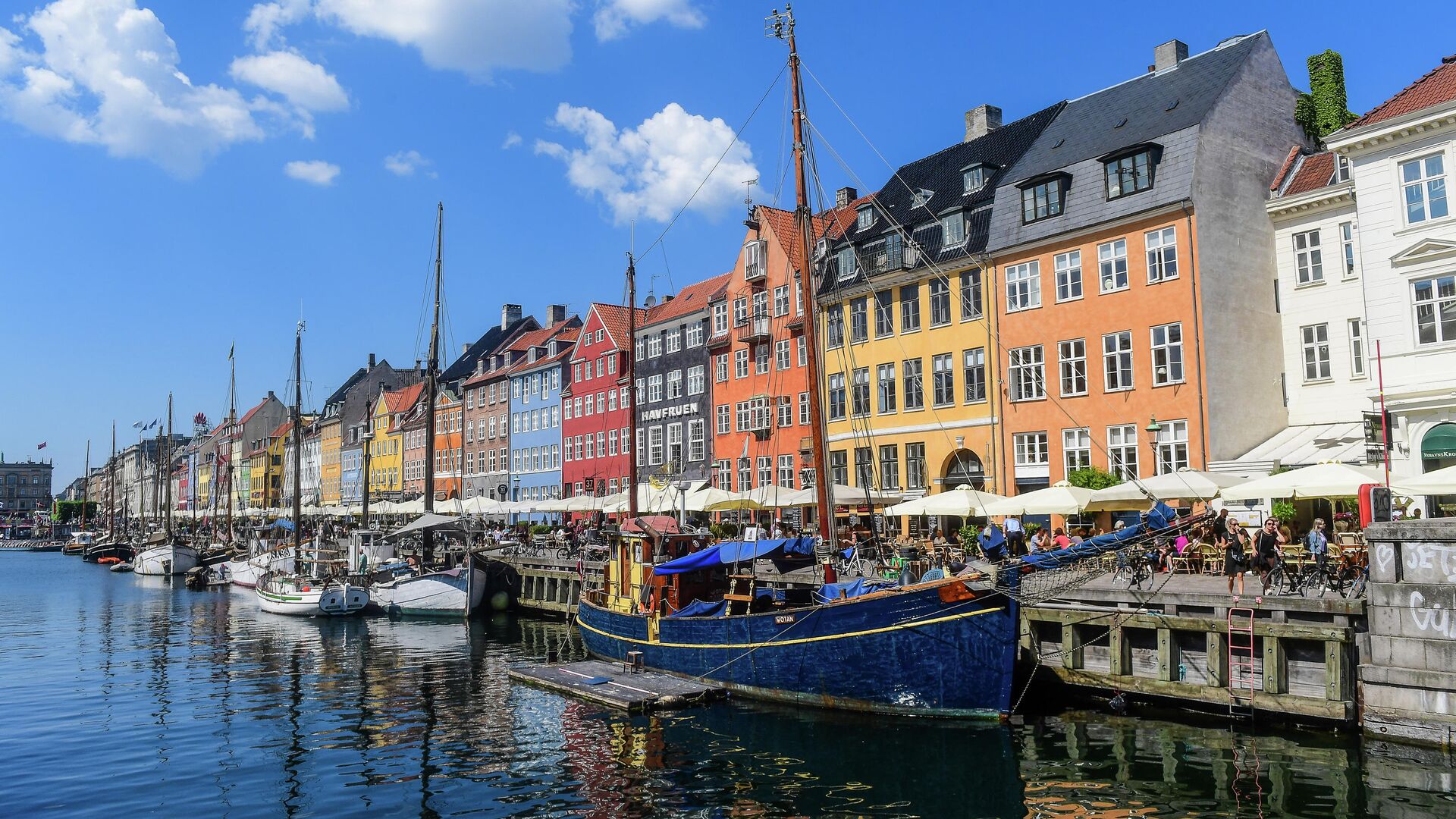 Канал Nyhavn (Новая гавань) в Копенгагене - РИА Новости, 1920, 10.12.2020