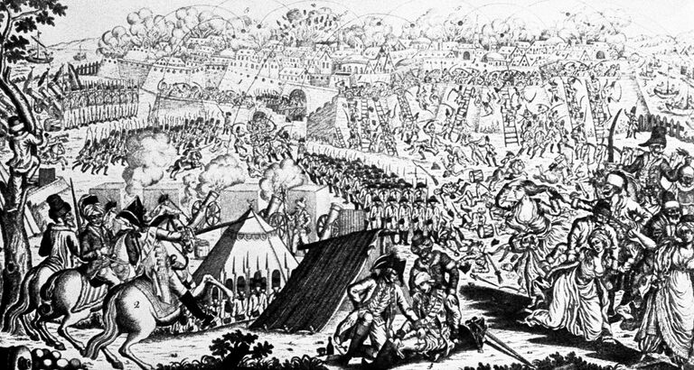 Гравюра Штурм Измаила 11-22 декабря 1790 года под командованием А.Суворова