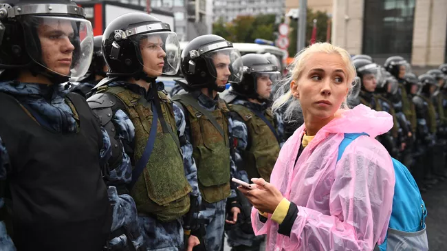 Акция в поддержку незарегистрированных кандидатов в Мосгордуму