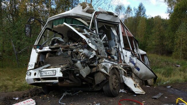 Столкновение фуры с пассажирским автобусом под Ярославлем. 14 сентября 2019