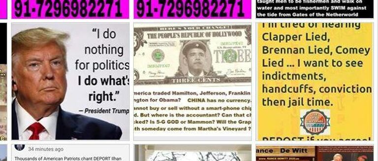 Скриншот со страницы паблика God Bless Donald Trump and God Bless America в Facebook.