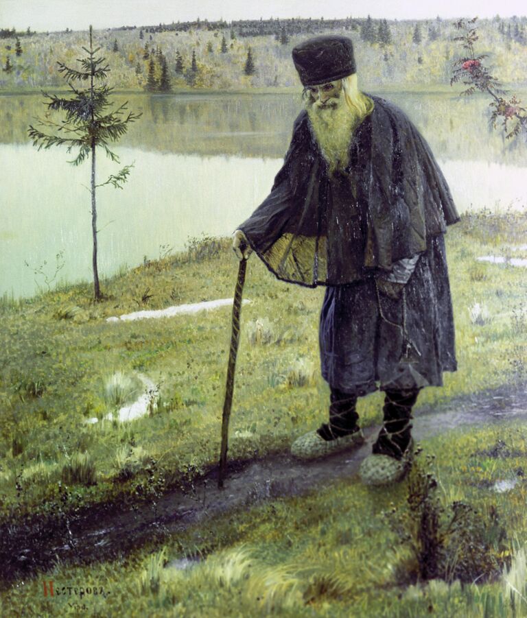 Репродукция картины Пустынник художника Михаила Нестерова