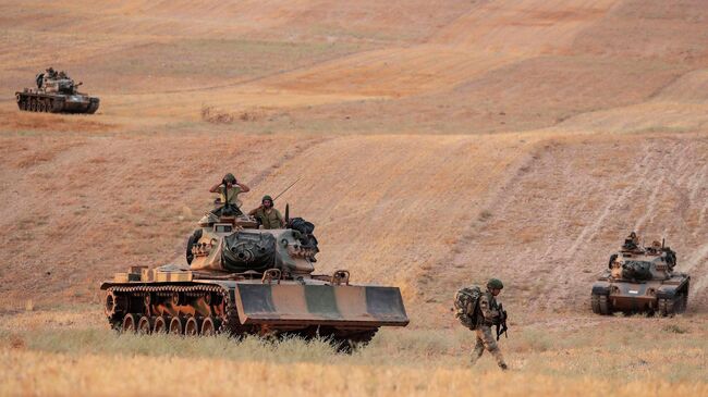 Турецкие войска в районе Манбиджа, Сирия