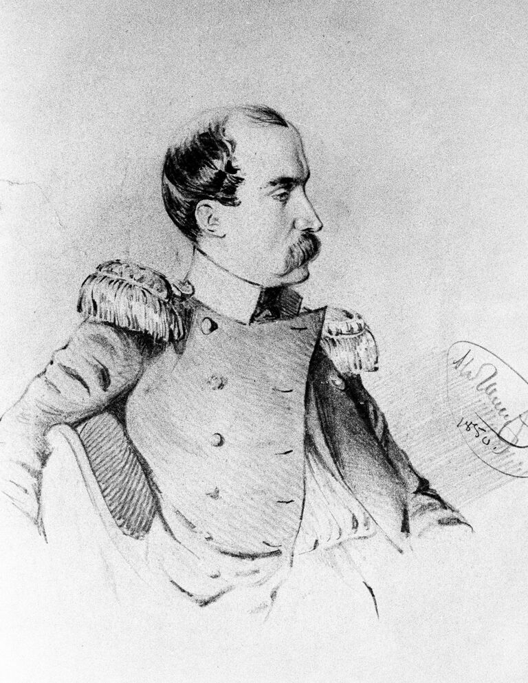 Карандашный портрета Константина Карловича Данзаса (1801-1870)