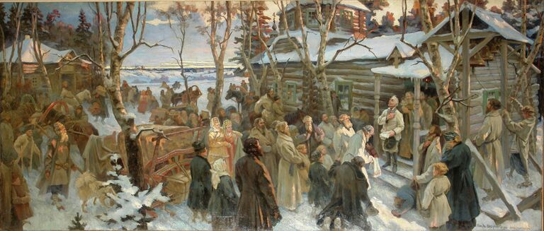 Картина Отъезд А.В. Суворова из села Кончанского в поход 1799 г.