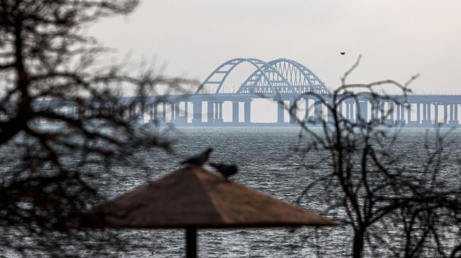 Вид на Крымский мост со стороны Керчи