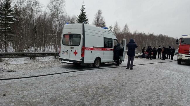 На месте ДТП на 472 километре федеральной трассы М-7 Волга