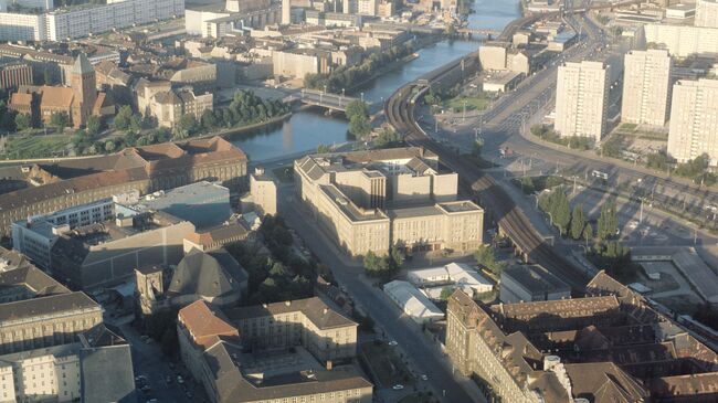 Панорамный вид города Берлин. ГДР, 1977 год