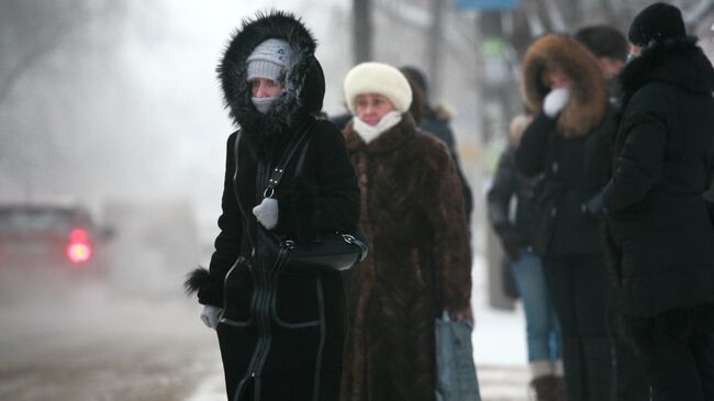 Сильный мороз в Перми