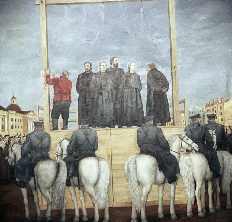 Картина Татьяны Назаренко Казнь народовольцев