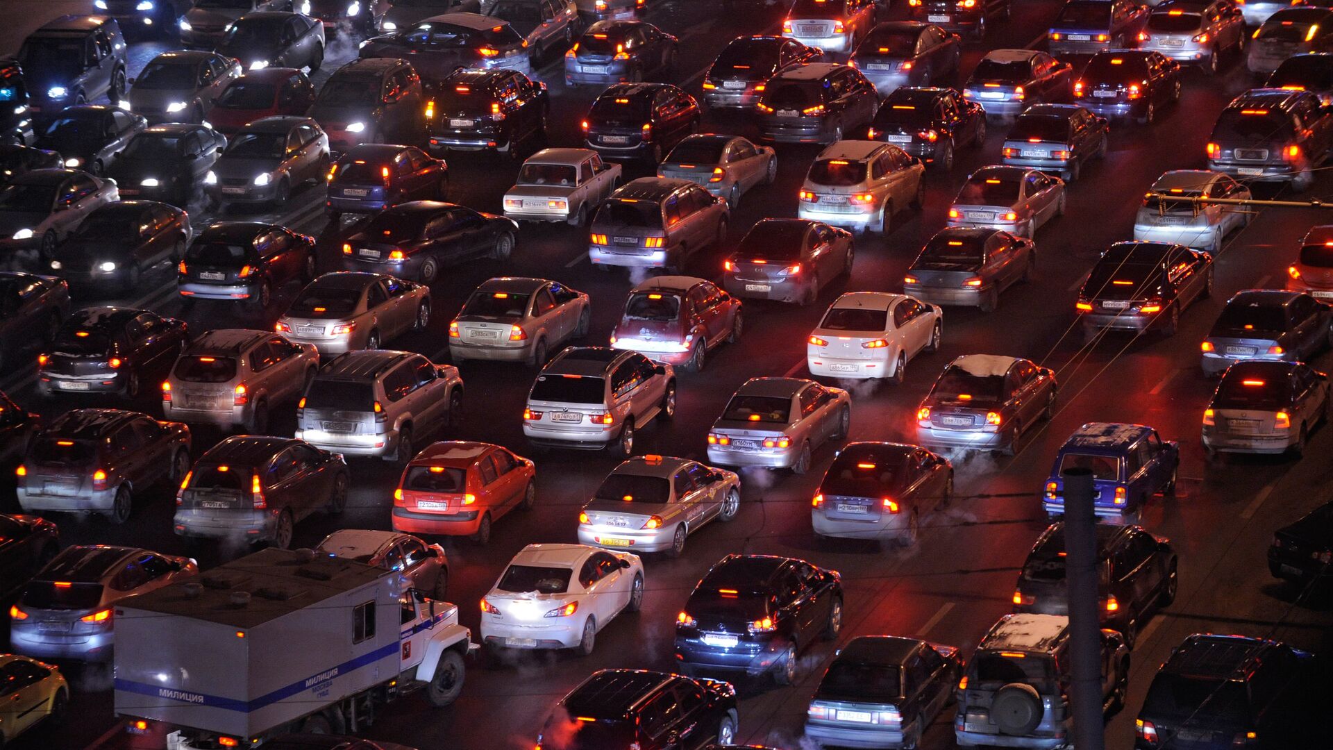 Пробка на Садовом кольце - РИА Новости, 1920, 07.10.2020