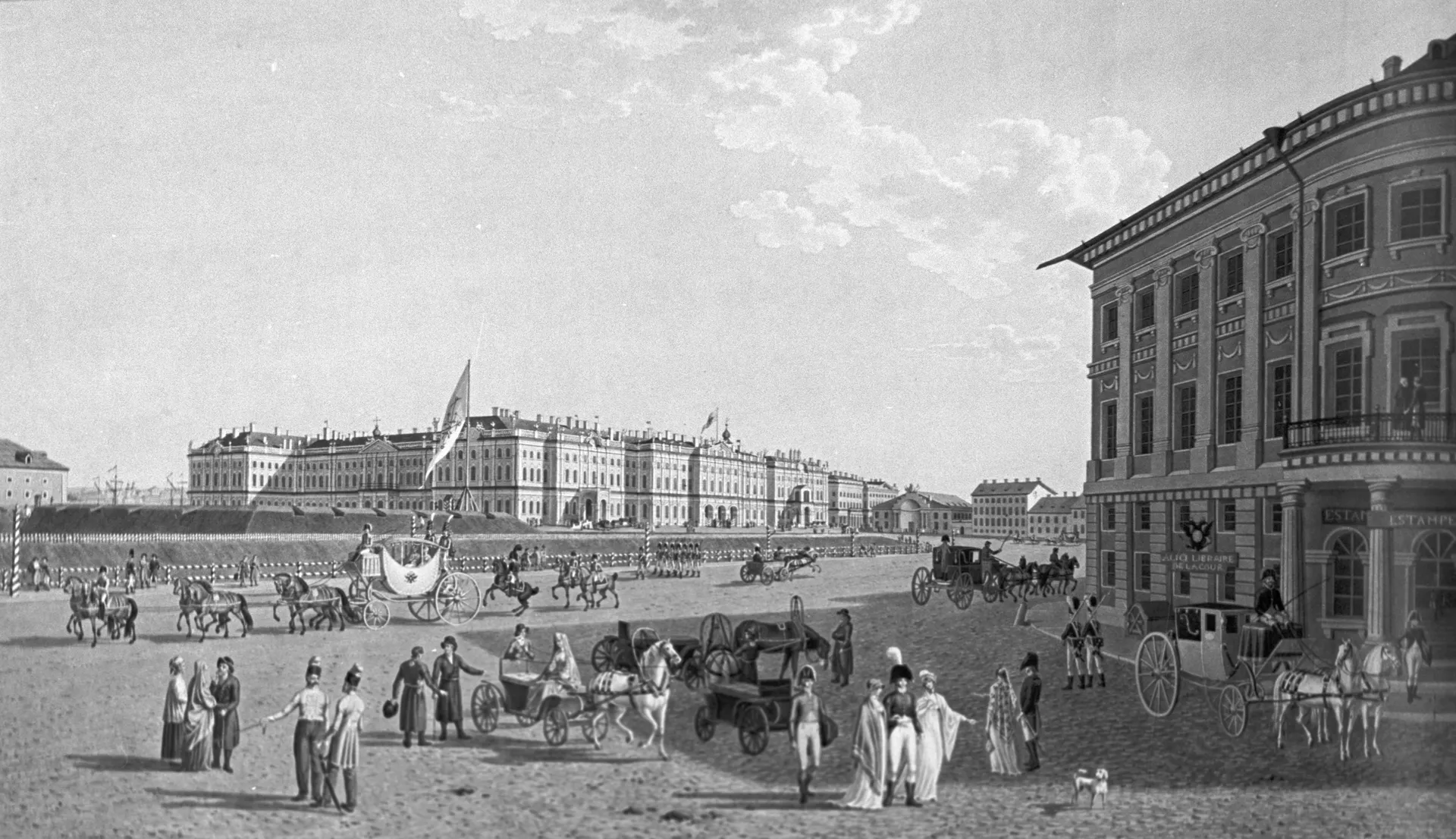 Офорт Зимний дворец Офорт Зимний дворец - РИА Новости, 1920, 24.02.2022