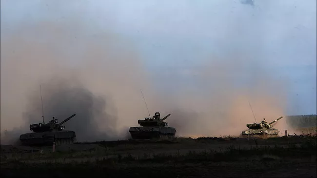 Учения танкистов в Ленобласти