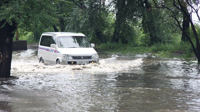 Последствия мощного ливня в Благовещенске