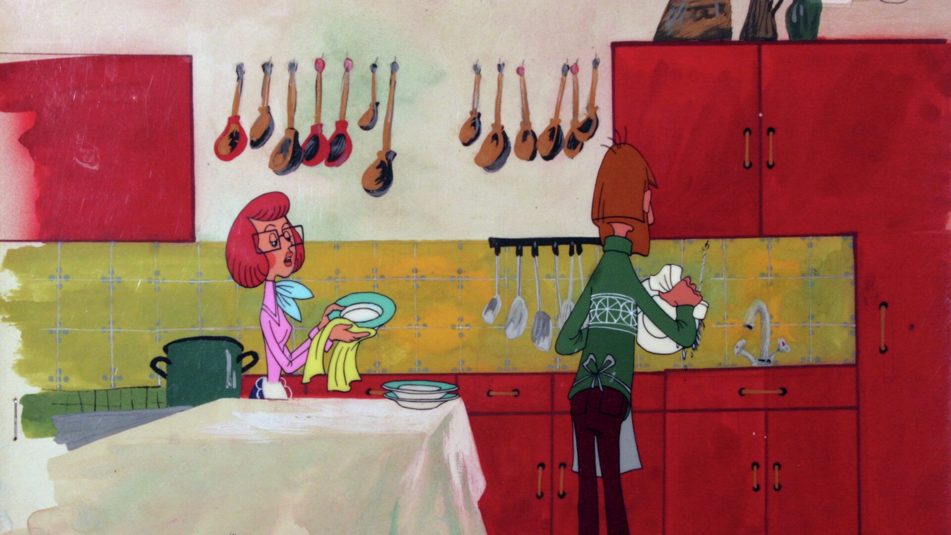 Набросок сцены из мультфильма Трое из Простоквашино. Выставка Герои анимации в рамках Большого фестиваля мультфильмов - РИА Новости, 1920, 19.06.2025