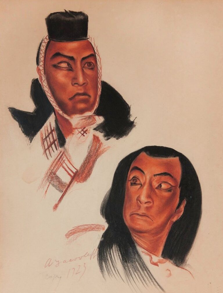 Александр Яковлев. Головы двух самураев. 1923 Александр Яковлев. Головы двух самураев. 1923