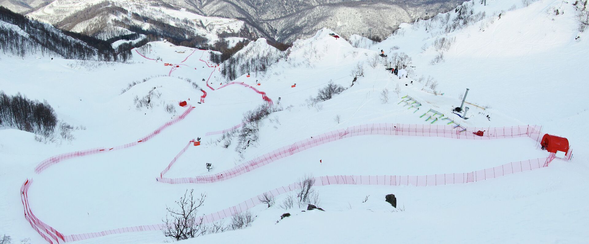 Подготовка к проведению тестовых соревнований в Красной поляне - РИА Новости, 1920, 26.01.2021
